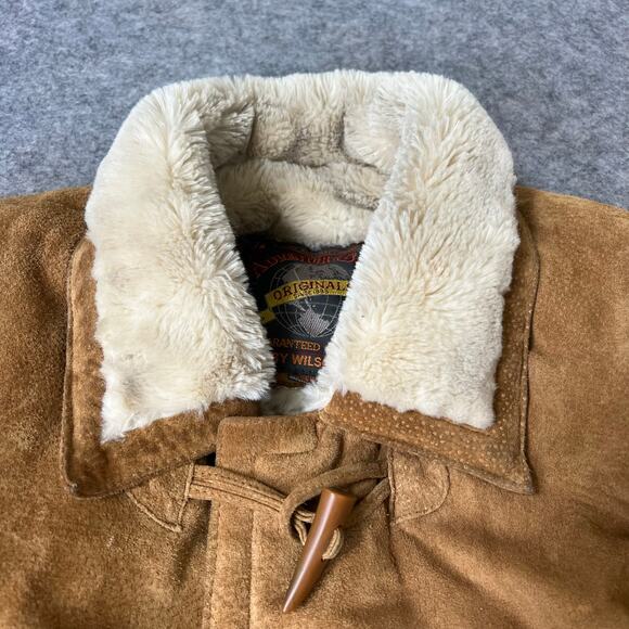 Wilson’s Leather Adventure Bound Men’s Suede Utility Jacket Coat Lined- Large - Picture 11 of 16